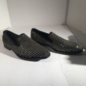 Steve Madden Mens Falsetto Rhinestones Loafers